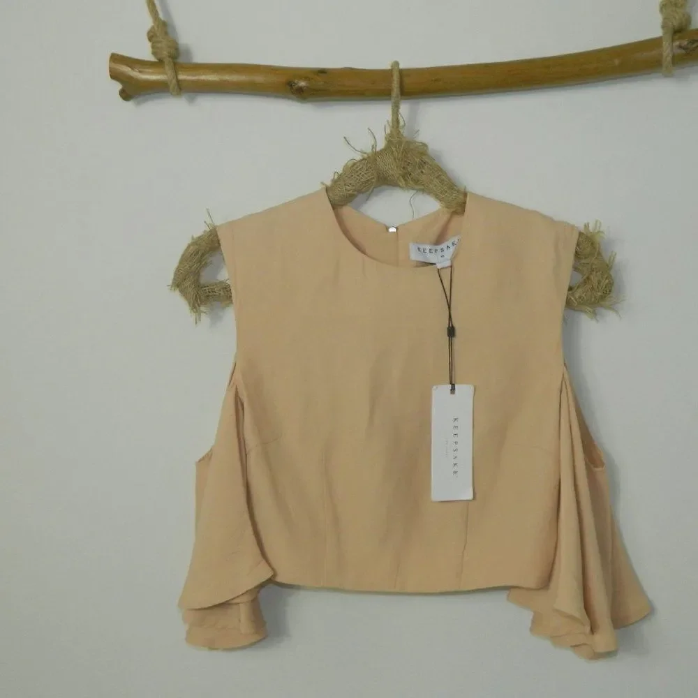 ‎Keepsake  Blouse Peach Open Shoulder Size X-Small